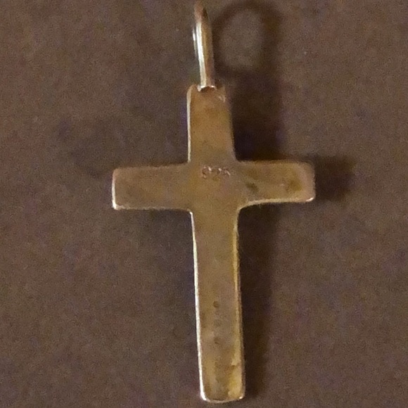 Beautiful Vintage Engraved Cross Sterling 925 - Picture 5 of 8
